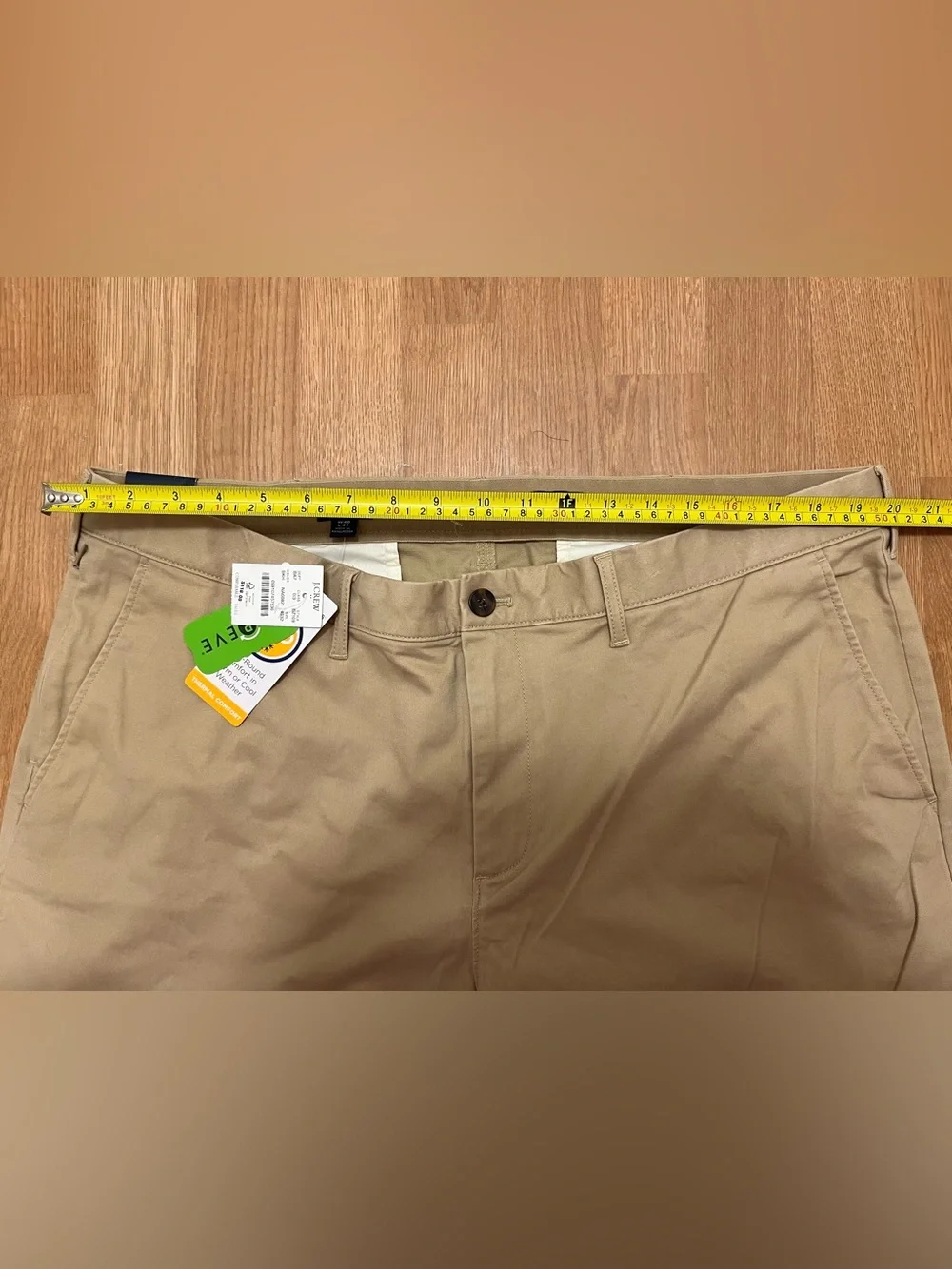 J.CREW Chino Pants Men 40x 32 slim Khaki Brown Cotton, NWT